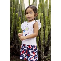 White knit dress for girl Beach Day 