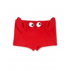 Boy's red boxer swimsuit Beach Day  