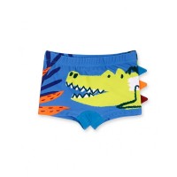 Boy's blue boxer swimsuit Eco-Safari  