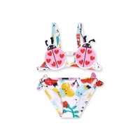 Tiny Critters girl white printed bikini  