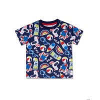 Boy's blue knit T-shirt Beach Day 