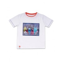 White knit surf t-shirt for boy Spring Break