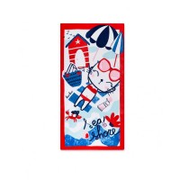 Beach Day girl print towel 