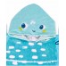 Blue poncho towel for boy Turtles 