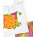 Girl's set with white pineapple t-shirt and fruity purple shorts