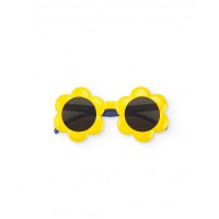 Yellow flower-shaped sunglasses for girls 