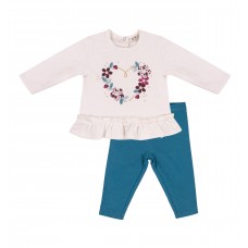 EMC SET WITH LEGGINGS AND FLOWERS HEART T-SHIRT