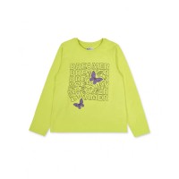 Yellow knit T-shirt for girl Digital Dreamer