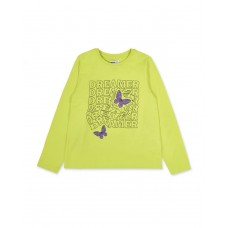 Yellow knit T-shirt for girl Digital Dreamer