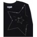 Black knit t-shirt for girl Starlight 