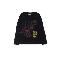 Black knit t-shirt for boy Alterverse 