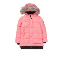 Pink flat parka for girl No Rules 