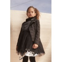 Starlight girl's black flat dungarees  