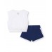 Navy white knit set for girl Rockin The Jungle collection 