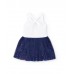 Navy white tulle knit dress for girl Rockin The Jungle collection 