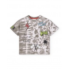 Gray Tie Dye knit t-shirt for boy Race Car collection s.