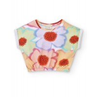 Orange knitted top t-shirt for girl Paradise Beach collection 