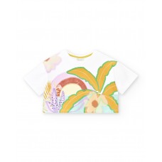 White knitted top t-shirt for girl Paradise Beach collection 