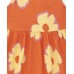 Orange knit dress for girl Paradice Beach collection