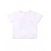 White knit appliqué t-shirt for boy Tropadelic collection 