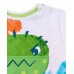 White knit appliqué t-shirt for boy Tropadelic collection 