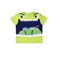 Green knit t-shirt for boy Ocean Wonders collection 