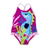 Girl's lilac swimsuit Ocean Wonders collection 