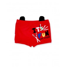 Red boxer swimsuit for boys sushi collection