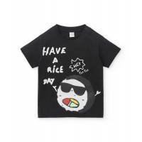 Black knit t-shirt for boy Hey Sushi collection 