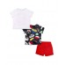 White gray red knit set for boy Hey Sushi collection 