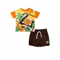 Orange knit set for boy Banana Records  