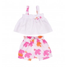 EMC WHITE FLORAL NEW BORN SET