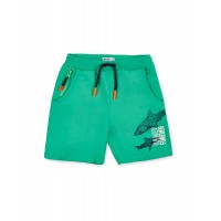 Green knit shorts for boy Game Mode collection 