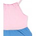 Pink blue knit dress for girl Carnet De Voyage collection 