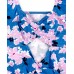 Blue floral knit t-shirt for girl Carnet De Voyage collection