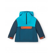 Boys jacket in blue with orange details Icebreaker collection