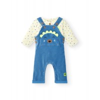 Boys dungarees and t-shirt set from the Hedgehog Forest collection 