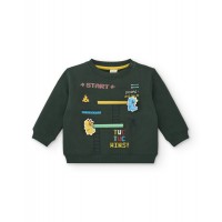 CYBER DINO PLUSH SWEATSHIRT WITH ZIP