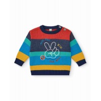 Sweater in bright colours with embroidered design from the Big Brains collection  