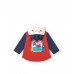 Waterproof trench coat for girls in red with fun details from the Big Brains collection 