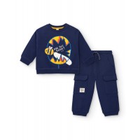 Boys set in navy blue with bee print from the Amazing collection 