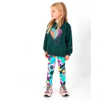 CYBER DINO GIRLS PLUSH SWEATSHIRT AND JERSEY LEGGINGS