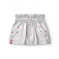 Silver skirt for girls with star print from the Cosmic Girl collection 