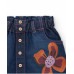  Denim skirt for girls in blue with floral print Super Natural collection 