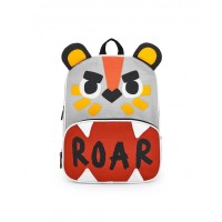 Childrens backpack in grey with tiger design from the Cartoon Calling collection 