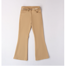 BEIGE LONG WOVEN TROUSERS IDO