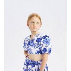 BLUE WHITE FLORAL SHIRT IDO