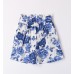 BLUE WHITE FLORAL SHORTS IDO