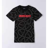 BLACK DUCATI T-SHIRT WITH RED LOGO