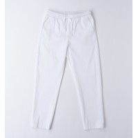 WHITE LONG WOVEN TROUSERS 